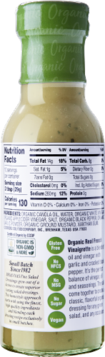 Brianna's Organic Real French Vinaigrette Dressing Perspective: back