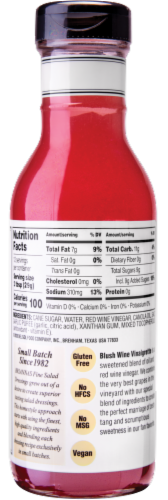 Brianna's Blush Wine Vinaigrette Dressing Perspective: back