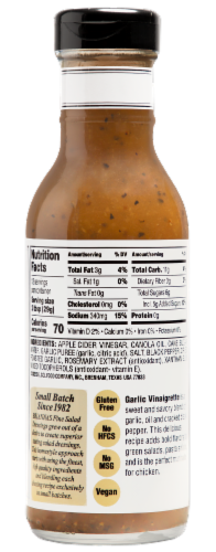 Briannas® Home Style Garlic Vinaigrette Dressing Perspective: back
