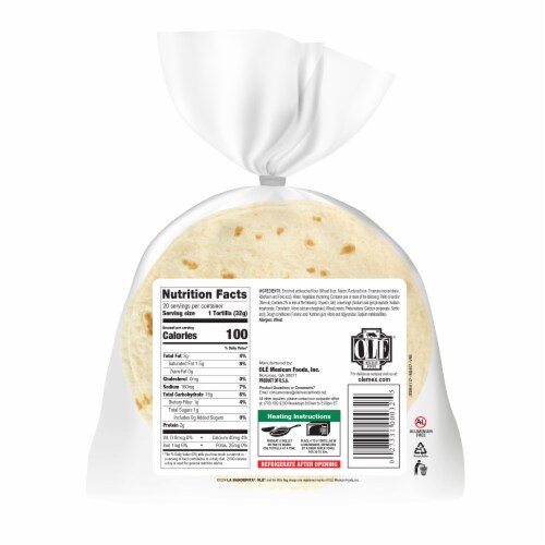 La Banderita Family Pack Flour Tortillas Perspective: back