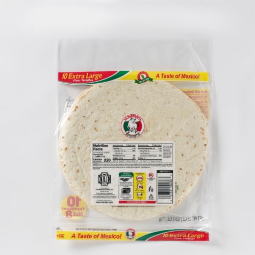La Banderita Burrito Grande Flour Tortillas Perspective: back