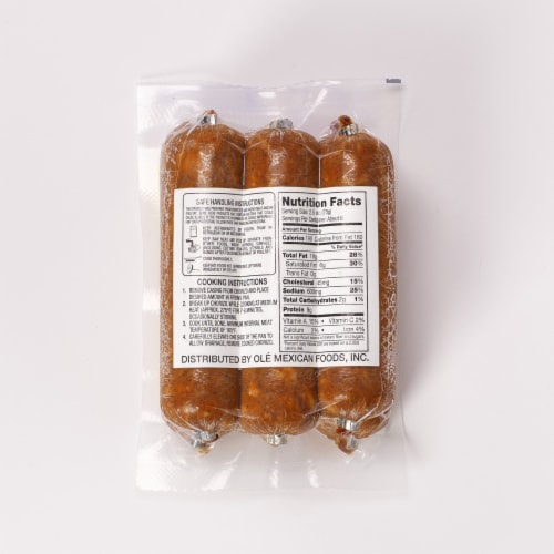La Banderita Chorizo Sausage Perspective: back