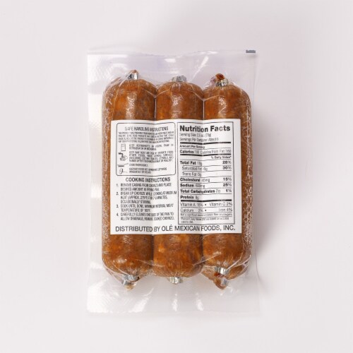 La Banderita Chorizo Sausage Perspective: back