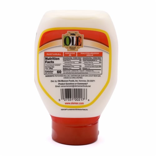 Ole Crema Mexican Style Cream Squeeze Bottle Perspective: back