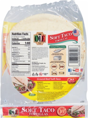Ole Soft Taco Tortillas Perspective: back