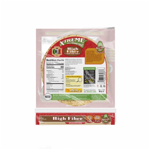 Olé Xtreme Wellness High Fiber Flour Tortillas Snack Size, Keto Certified Perspective: back