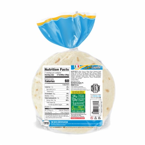 La Banderita Carb Counter Keto Certified Street Taco Flour Tortillas Perspective: back