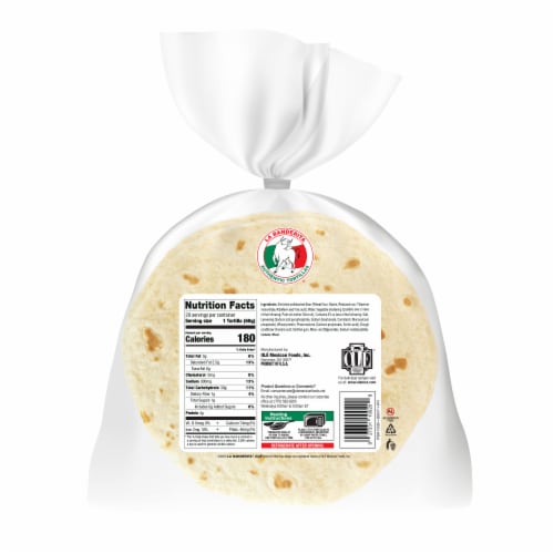 La Banderita Homestyle 9" Flour Tortillas 20 ct Perspective: back