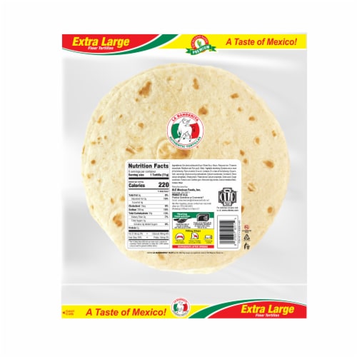 La Banderita Burrito Grande Extra Large Flour Tortilla Perspective: back