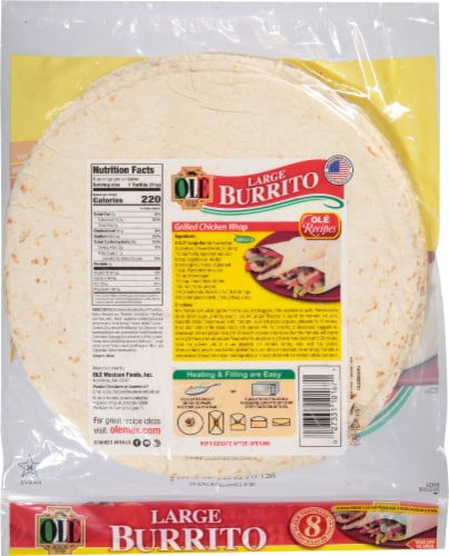 Ole® Large Burrito Shells Perspective: back