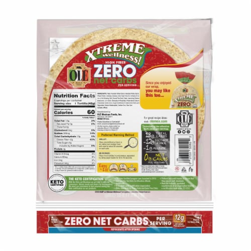 Olé Xtreme Wellness High Fiber Zero Net Carbs Keto Certified Perspective: back