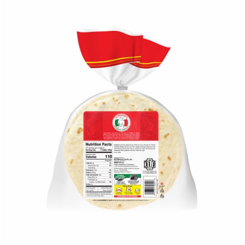 La Banderita Comalera Traditional Flour Tortillas Perspective: back