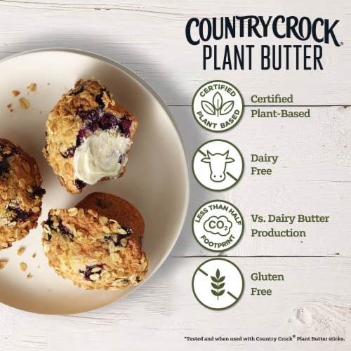 Country Crock Dairy Free Plant Butter with Olive Oil Perspective: back