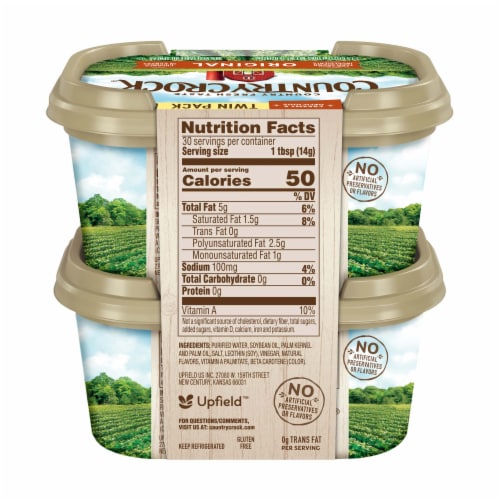 Country Crock® Light Vegetable Oil Spread Tub 2/Pack Perspective: back