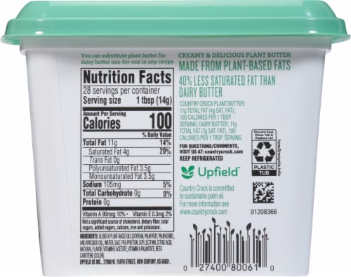 Country Crock Avocado Oil Plant Butter Perspective: back