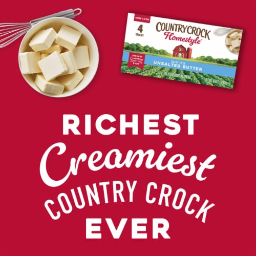Country Crock Homestyle Dairy Free Butter Unsalted Sticks Perspective: back