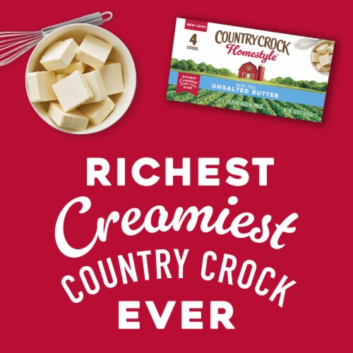 Country Crock Homestyle Dairy Free Butter Unsalted Sticks Perspective: back