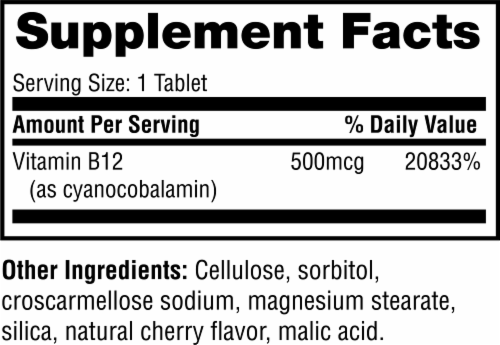 Twinlab B-12 Dots Tablets 500mg Perspective: back