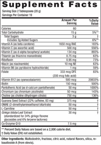 Twin Lab Choline Cocktail Powder Perspective: back