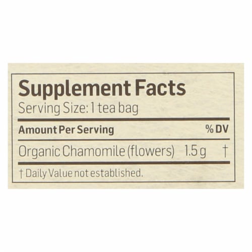 Alvita Organic Chamomile Herb Tea Perspective: back