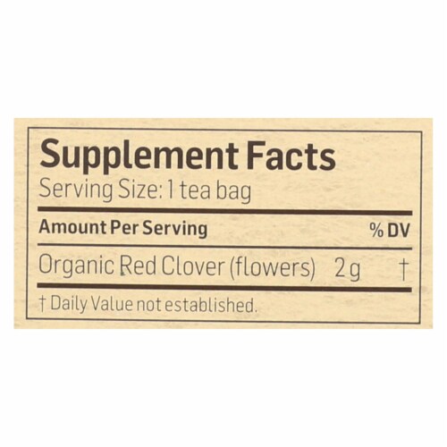 Alvita Organic Red Clover Tea Perspective: back