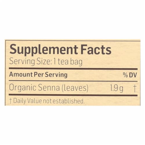 Alvita Organic Senna Tea Bags Perspective: back