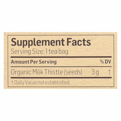 Alvita Organic Milk Thistle Tea Perspective: back