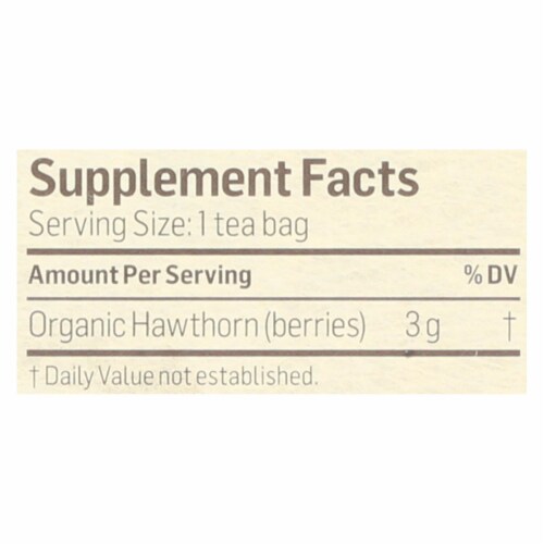 Alvita Tea Hawthorn Berry - 24 Bag Perspective: back