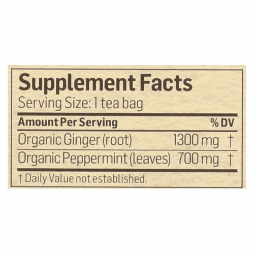 Alvita - Tea Organic Herbal Ginger Peppermint - EA of 1-24 BAG - Pack of 3 Perspective: back