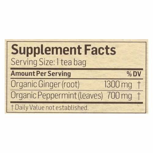 Alvita - Tea Organic Herbal Ginger Peppermint - EA of 1-24 BAG - Pack of 3 Perspective: back