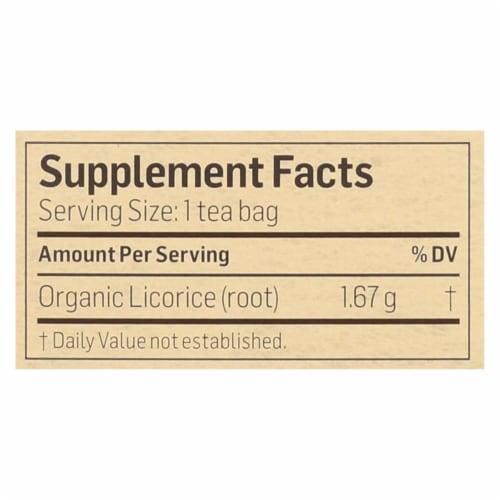 Alvita® Organic Licorice Root Herbal Tea Bags Perspective: back