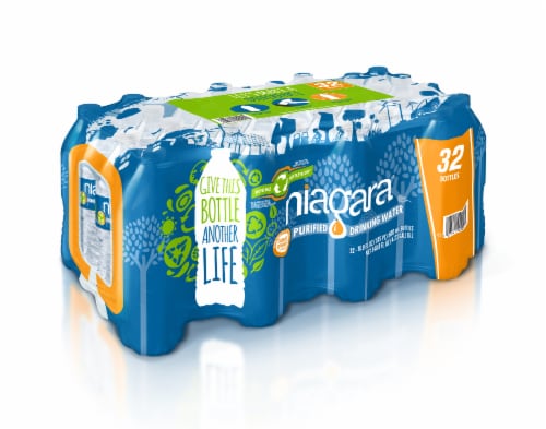 Niagara® Purified Drinking Bottled Water Perspective: back