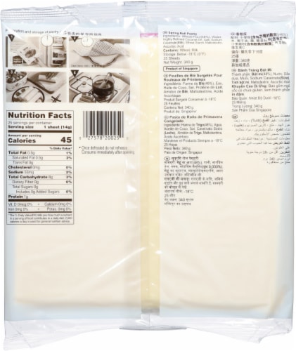 Spring Home TYJ Spring Roll Pastry Sheets Perspective: back