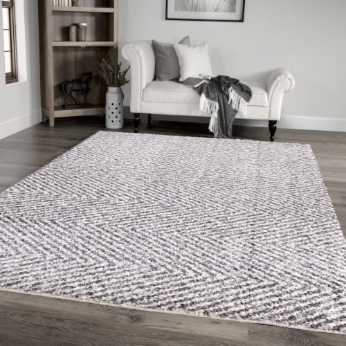 Harrington's Cotton Tail Collection Area Rug - Light Gray Perspective: back