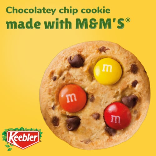 Keebler Chips Deluxe Cookies Made with M&M’s, Chocolate Chip Cookies Made with M&M’s, 9.75 oz Perspective: back