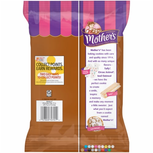 Mother's Minis Chocolate Chip Cookies Perspective: back