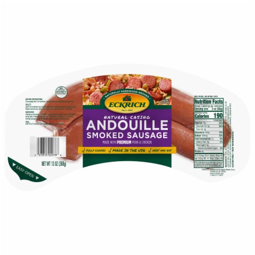 Eckrich Andouille Smoked Sausage Perspective: back