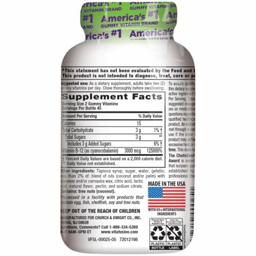 Vitafusion™ Extra Strength Cherry B12 Gummies 3000mcg Perspective: back