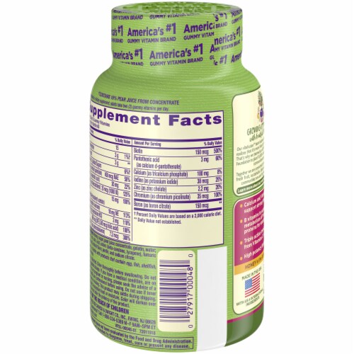 Vitafusion Simply Good Natural Tangerine Strawberry Flavor Gummie Mulltivitamins Perspective: back