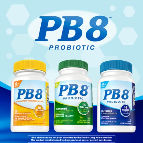 Nutrition Now PB 8 Probiotic Acidophilus Capsules 60 Count Perspective: back