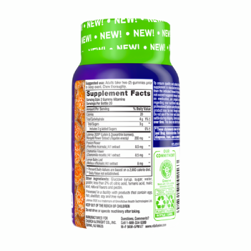 Vitafusion™ Melatonin-Free Sleep Gummy Supplement Perspective: back