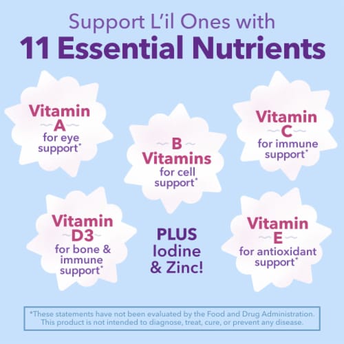 L'il Critters Frozen Berry Flavored Kids Multivitamin Gummies Perspective: back