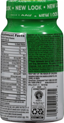 Vitafusion MultiVites Adult Complete Assorted Fruit Multivitamin Gummies Perspective: back