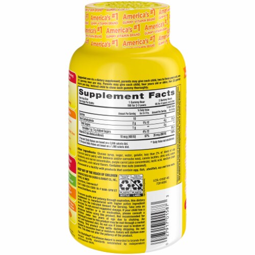 L'il Critters™ Vitamin D3 Bone Support® Gummies Perspective: back