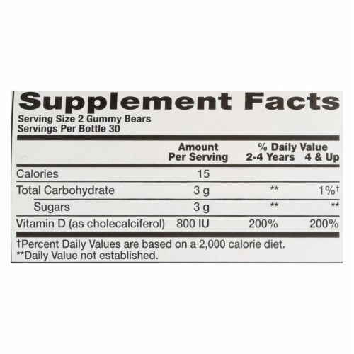 Rhino Vitamin D3 Gummies Perspective: back