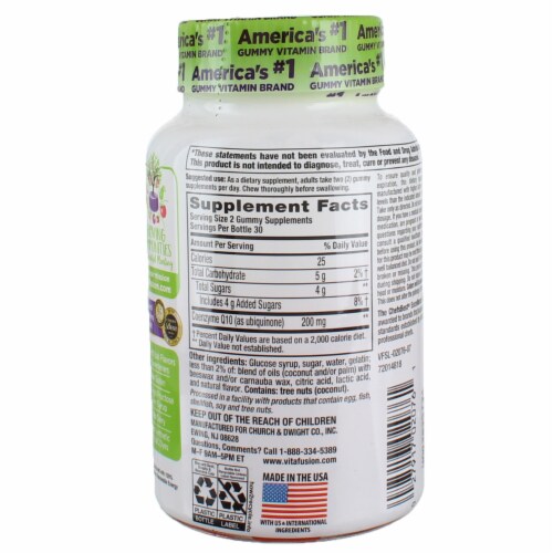 Vitafusion CoQ10 Adult Supplements, Natural Peach , 200 mg, 90 Ct Perspective: back