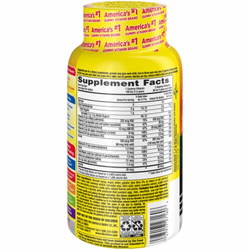 L'il Critters Jurassic World Complete Multivitamin Gummies Perspective: back