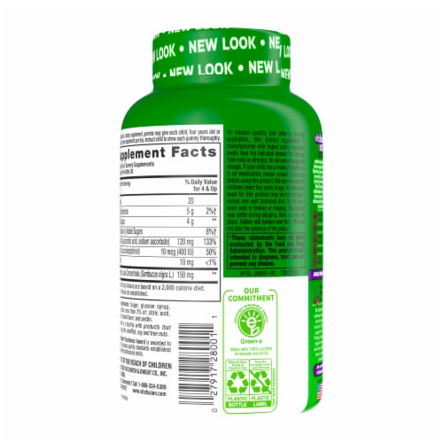 Vitafusion Kids™ Elderberry Immune Support Dietary Supplement Gummies Perspective: back