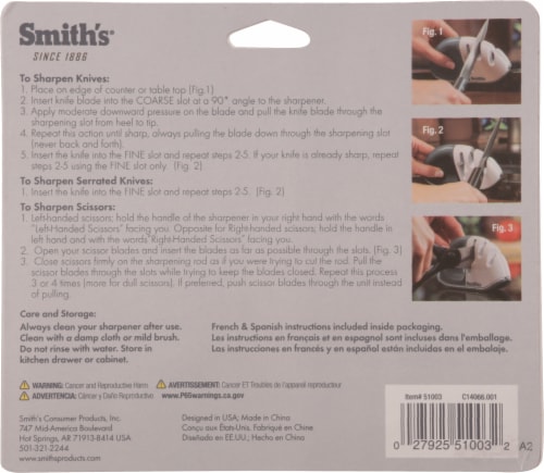 Smith's® Diamond Edge Grip™ MAX Knife Sharpener - Gray/White Perspective: back
