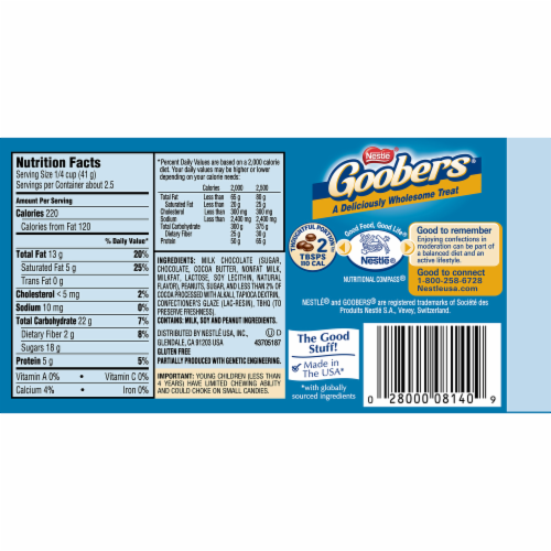 Nestle Goobers Candy Theater Box Perspective: back